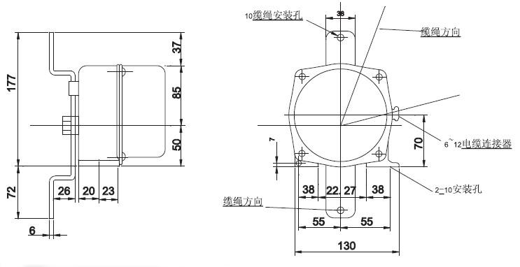 BX5700拉繩開關外形圖